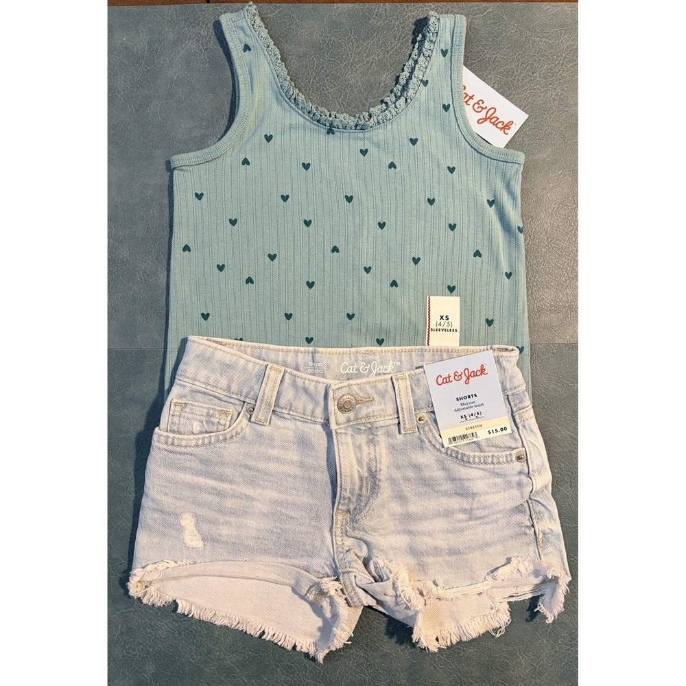 Cat & Jack Tank & Shorts Bundle - XS (4T / 5T)